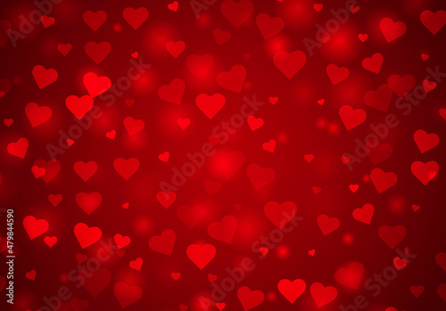 Beautiful hearts and abstract background.Valentine day love relationship holiday event festive concept.Greeting card. I Love You. 14 February. Vector Illustration
