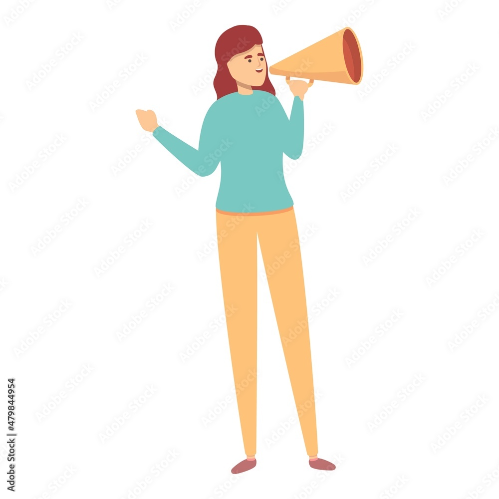 Public speaker icon cartoon vector. Business person. Social media Public speaker icon cartoon vector. Business person. Social media