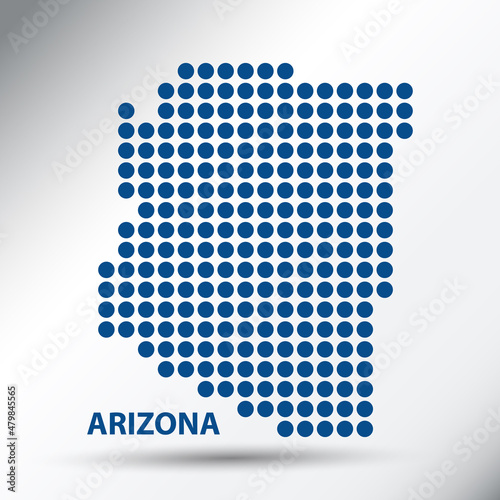 Arizona State Abstract Dotted Map