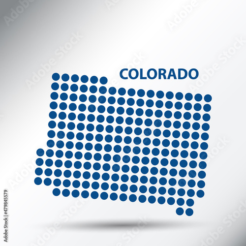 Colorado State Abstract Dotted Map