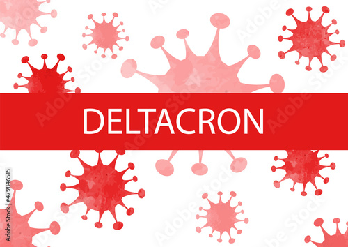 deltacron new covid-19 variant. vector poster illustration photo