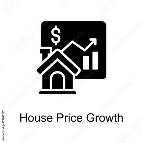 House Price Growth Vector Solid icons for your digital or print projects.