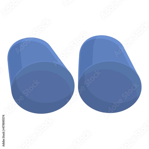 Sponge earplugs icon cartoon vector. Earplug protection. Hearing cover