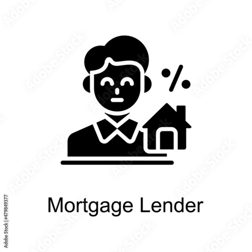 Mortgage Lender Vector Solid icons for your digital or print projects.