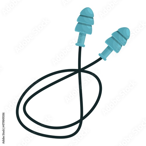 Sport earplugs icon cartoon vector. Noise protection. Auditory hearing