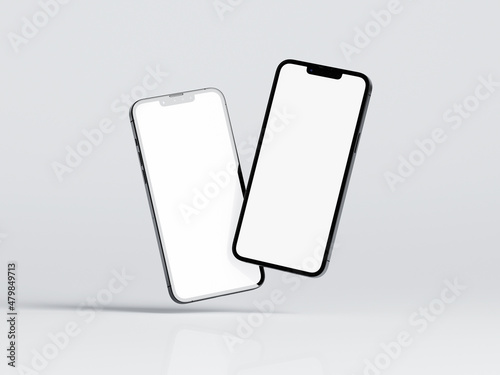 phone mockup, mobile phone on white background, device mockup, 3d render