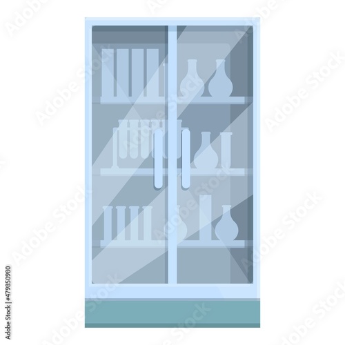 Lab wardrobe icon cartoon vector. Chemistry test. Medicine equipment