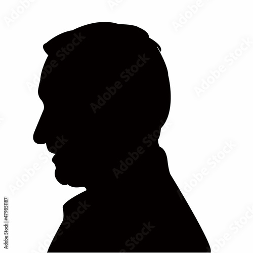 a man head silhouette vector