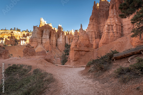 A trail below the rim at Bryce Canyon, Utah