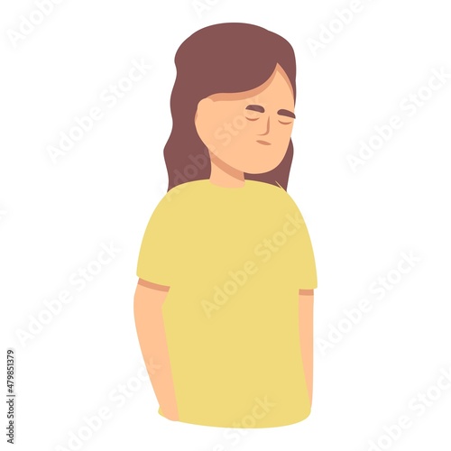 Menopause icon cartoon vector. Woman cycle. Female hormone
