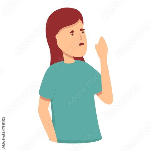 Menopause symptoms icon cartoon vector. Woman cycle. Female health