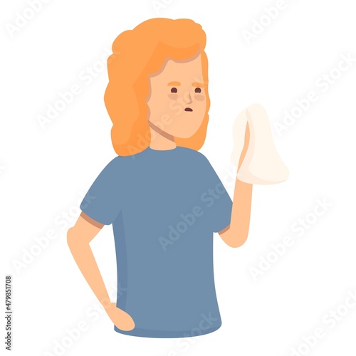 Menopause estrogen icon cartoon vector. Woman fertility. Female health