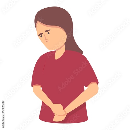 Modern menopause icon cartoon vector. Female hormone. Health fertility