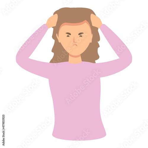 Vagina menopause icon cartoon vector. Female cycle. Hormone health