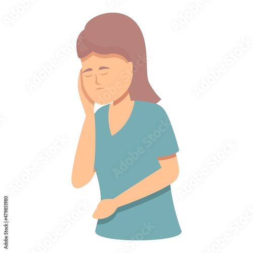 Menopause bladder icon cartoon vector. Climateric fertility. Woman health