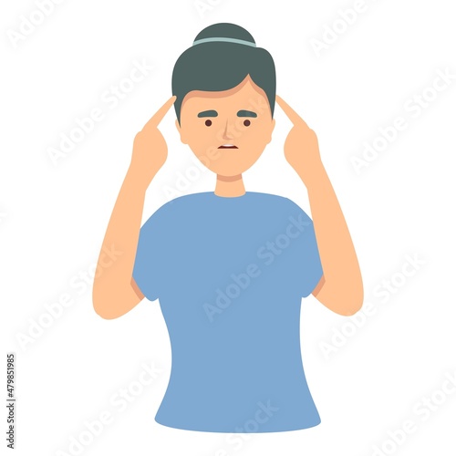 Sexual menopause icon cartoon vector. Woman cycle. Fertility balance