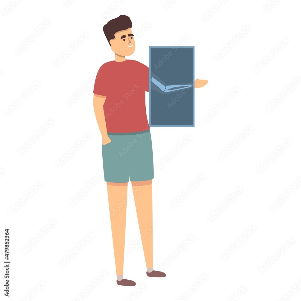 Boy xray scan icon cartoon vector. Radiology doctor. Health machine Boy xray scan icon cartoon vector. Radiology doctor. Health machine