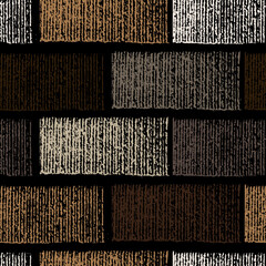 Handdoek met foto Bruin patronen Grunge bakstenen muur textuur  © ﻿ MotionPixxleStudio