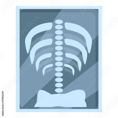Xray new chest scan icon cartoon vector. Radiology doctor. Machine health