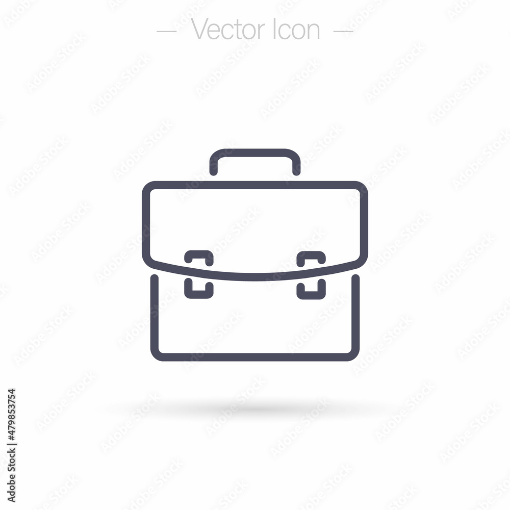 Briefcase line icon. Suitcase symbol. Isolated vector illustration. Briefcase line icon. Suitcase symbol. Isolated vector illustration.