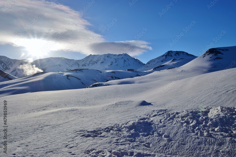 北アルプス・立山連峰　雪景色