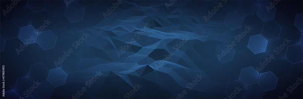 Futuristic background. Hexagon pattern. Tech shape. Chemistry banner template. Organic formula style. Corporate presentation backdrop. Stock vector illustration Futuristic background. Hexagon pattern. Tech shape. Chemistry banner template. Organic formula style. Corporate presentation backdrop. Stock vector illustration