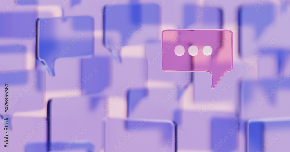 Minimal frosted glass message symbol 3d render illustration. Contrast sms in the pile of unnecessary information. Trendy 3d texting icon. Waiting foe important message. Typing sms. Pink blue glass. Minimal frosted glass message symbol 3d render illustration. Contrast sms in the pile of unnecessary information. Trendy 3d texting icon. Waiting foe important message. Typing sms. Pink blue glass.