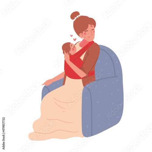 mom sitting with her baby
