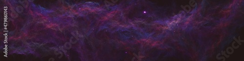 HDRI panoramic space galaxy nebula map. Space background with nebula and stars, equirectangular projection, environment map. Fractal 3d illustration.