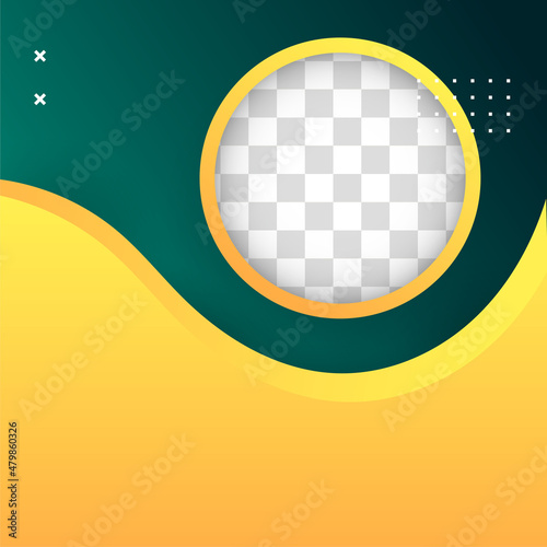 bloob green yellow colorful sale post design template background photo