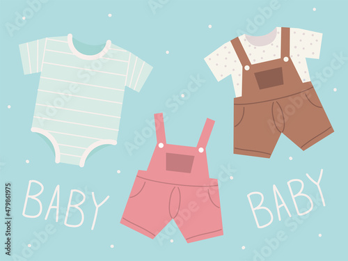 baby clothes icons