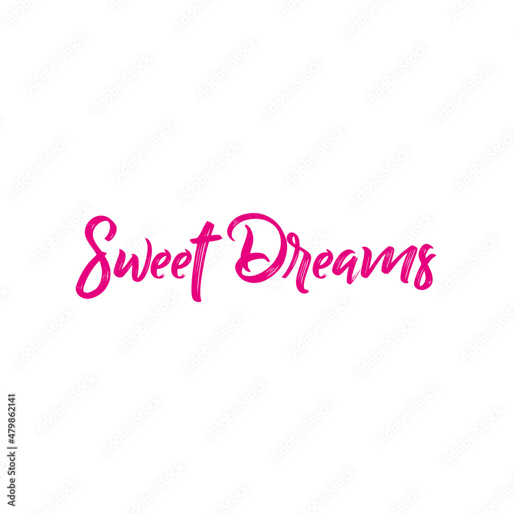 Obraz premium Sweet Dreams lettering. Vector illustration