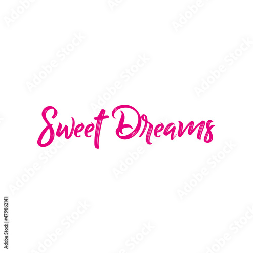 Sweet Dreams lettering. Vector illustration