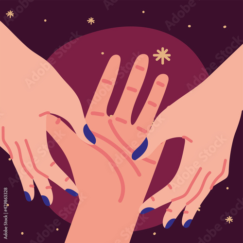 hands of fortune teller