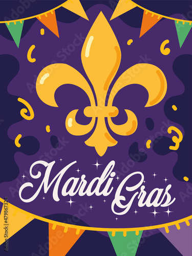 mardi gras carnival card