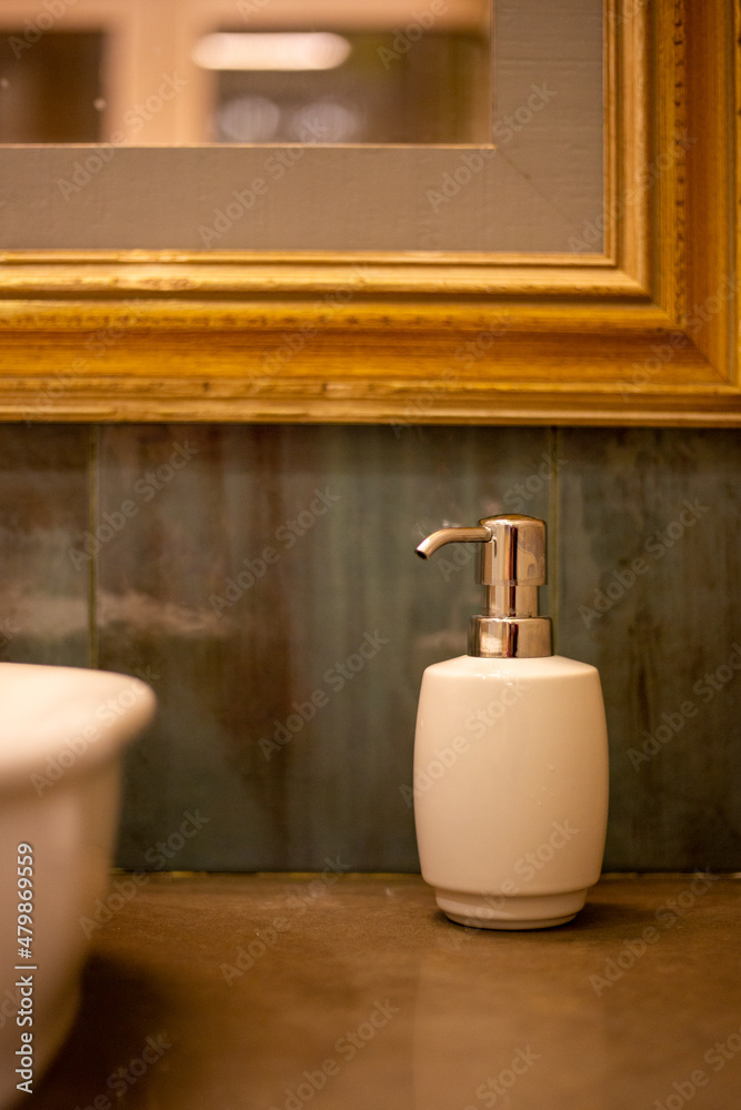 Modern bathroom with designer decoration Modern bathroom with designer decoration