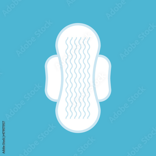 Hygiene feminine pad isolated towel female napkin. Femenine pad vector icon