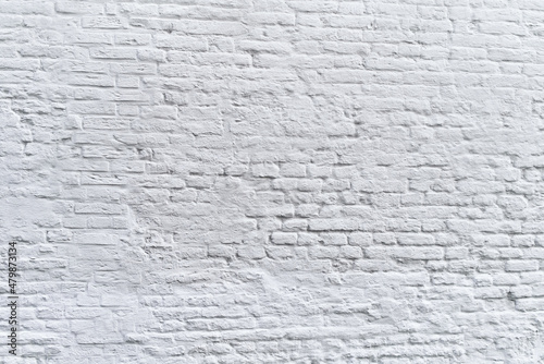  Painted white brick wall surface background