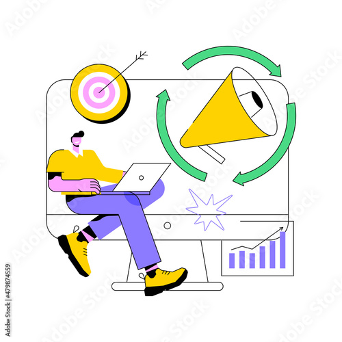 Remarketing abstract concept vector illustration. Digital marketing tool, behavioral retargeting, remarketing strategy, visitors generation methodology, targeted advertising abstract metaphor.