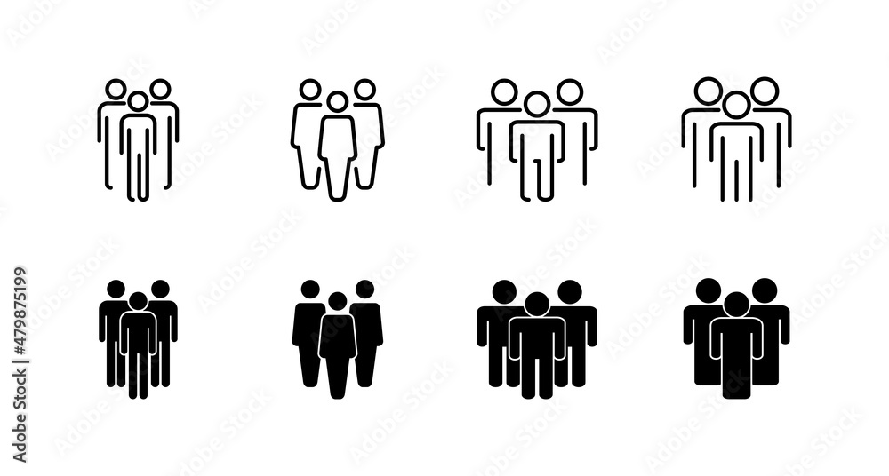 people icons set. person sign and symbol. User Icon vector people icons set. person sign and symbol. User Icon vector