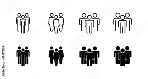 people icons set. person sign and symbol. User Icon vector