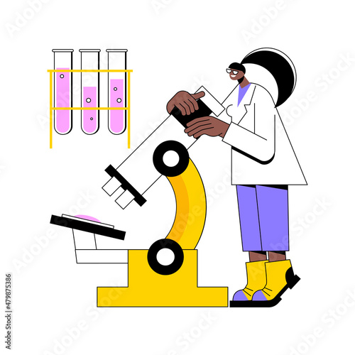 Blood testing abstract concept vector illustration. Medical testing, microbiological laboratory service, lab test, blood examination, body fluid exam, health issue diagnostics abstract metaphor.