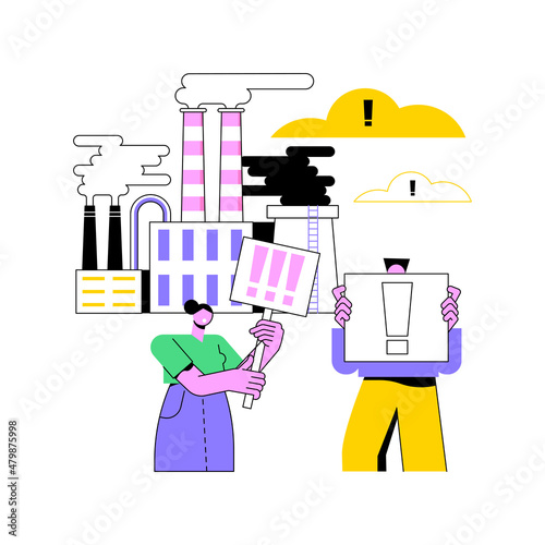 Eco-shaming abstract concept vector illustration. Eco anxiety, internet shaming, ecological activist, feelings abuse, propaganda, marketing strategy, consumerism, green movement abstract metaphor.