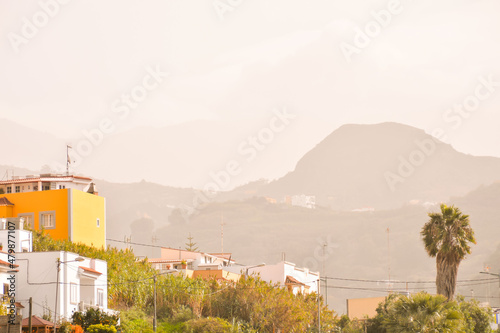 Colored Modern Building in Galdar Las Palmas Gran Canaria photo