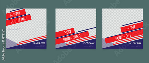International youth day posts template design
