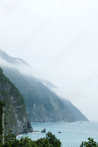 Taiwan Qingshui Cliff on rainy day