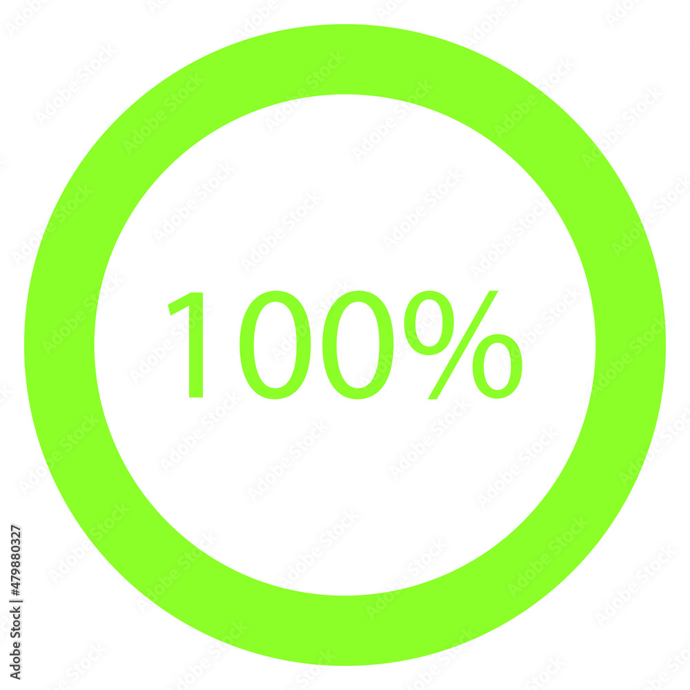 100 Loading 100 Circle Diagrams Infographics Vector 100 Percentage
