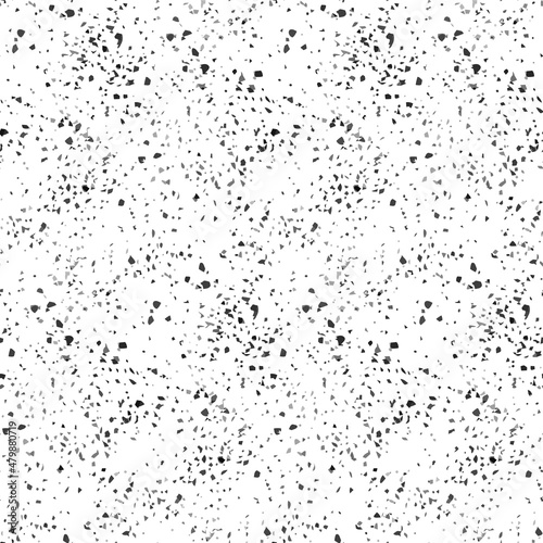 Simple Black Paint Splatter Vector Seamless Pattern Design