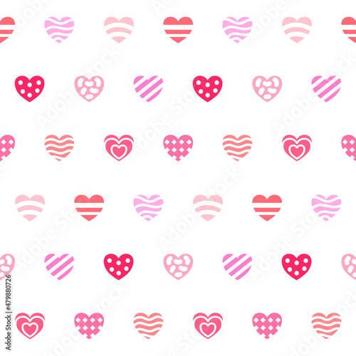 Simple Cute Pink Love Rainbow Vector Seamless Pattern Design