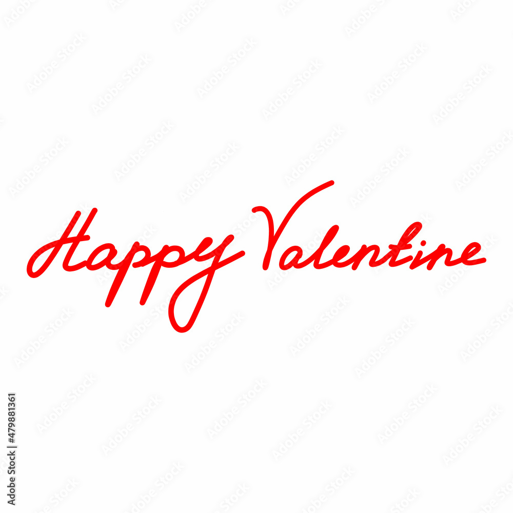 Happy Valentines inscription. vector illustration for Valentines Day. Vector illustration